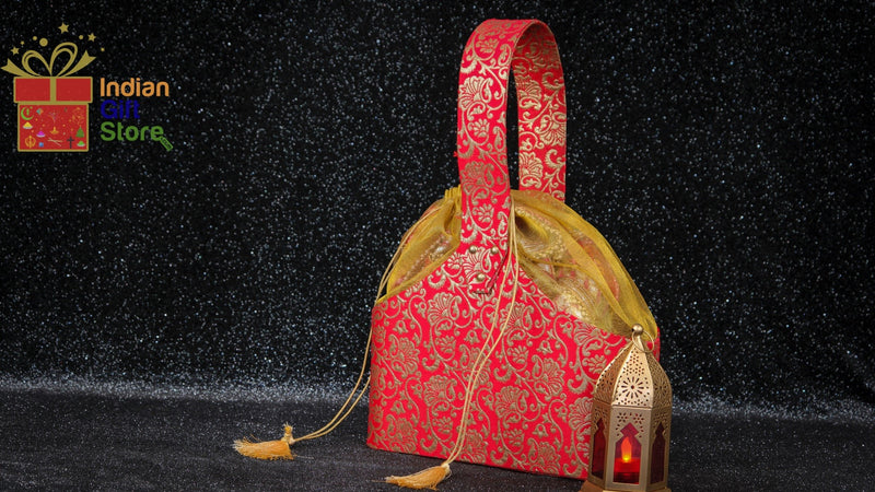 Sparkling red and gold luxe gift basket