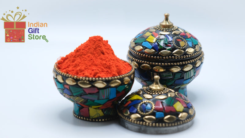 Sindoor Circular Box Duo (Black & Gold)