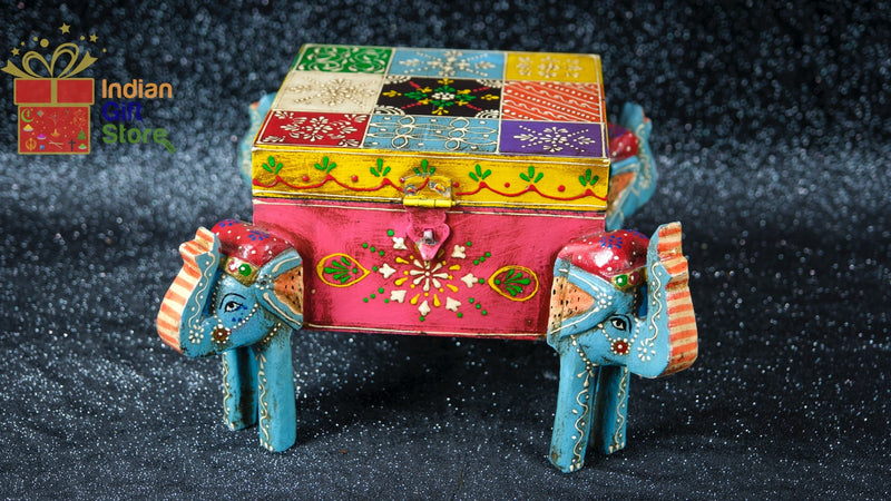 Hand-painted decorative keepsake box