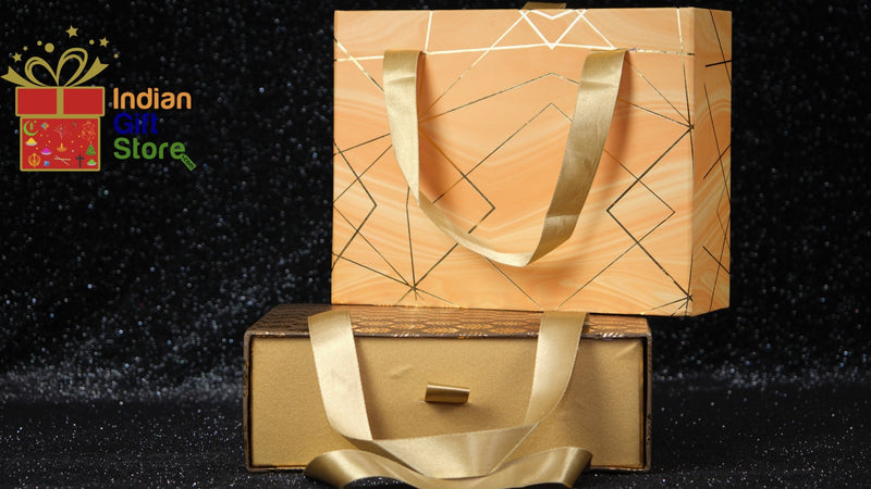 Gilded gold aesthetic designer boxes with dry fruits