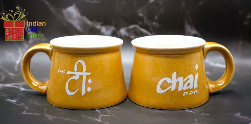 Ceramic Chai teacups (set of 2)