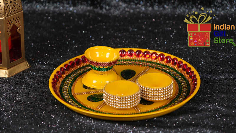 Elegant celebration tray with decorative bowls