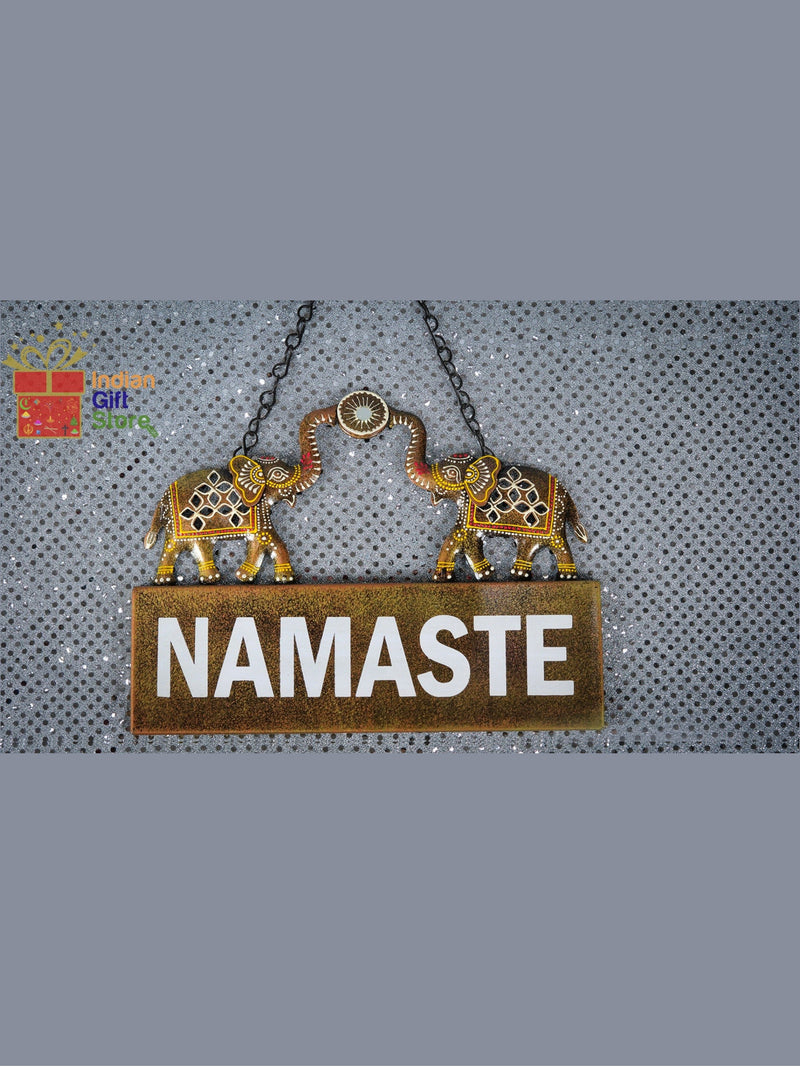Hand-painted “Namaste” wall hanging